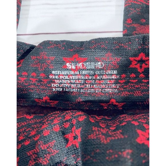 Shosho Womens Holiday Leggings One Size Elastic Waist Footless Fair Isle Warm - Picture 5 of 5